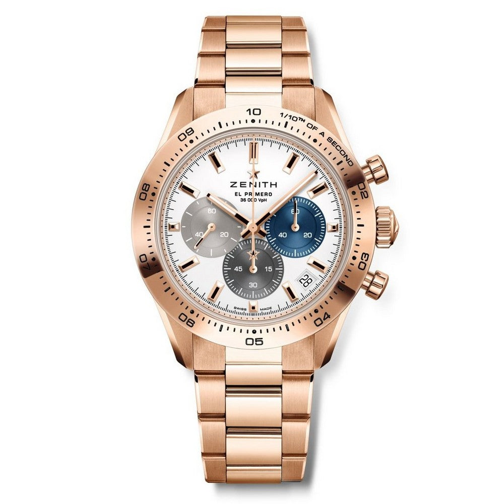 ZENITH Chronomaster Sport 18ct Rose Gold and Stainless Steel Chronograph Automatic Watch 18.3101.3600/69.M3100