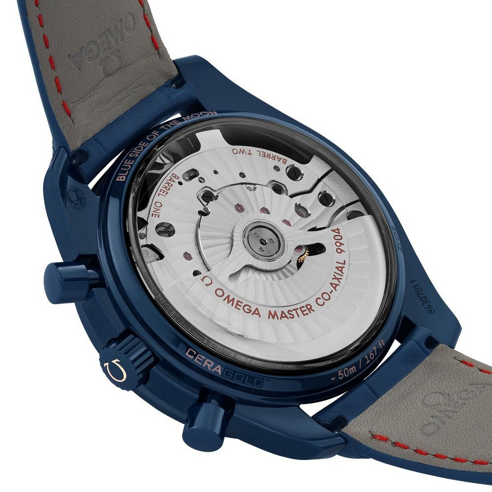 OMEGA Speedmaster Moonphase’ Blue Side of The Moon’ Co-Axial Master Chronometer Chronograph Ceramic Men’s Watch 304.93.44.52.03.002