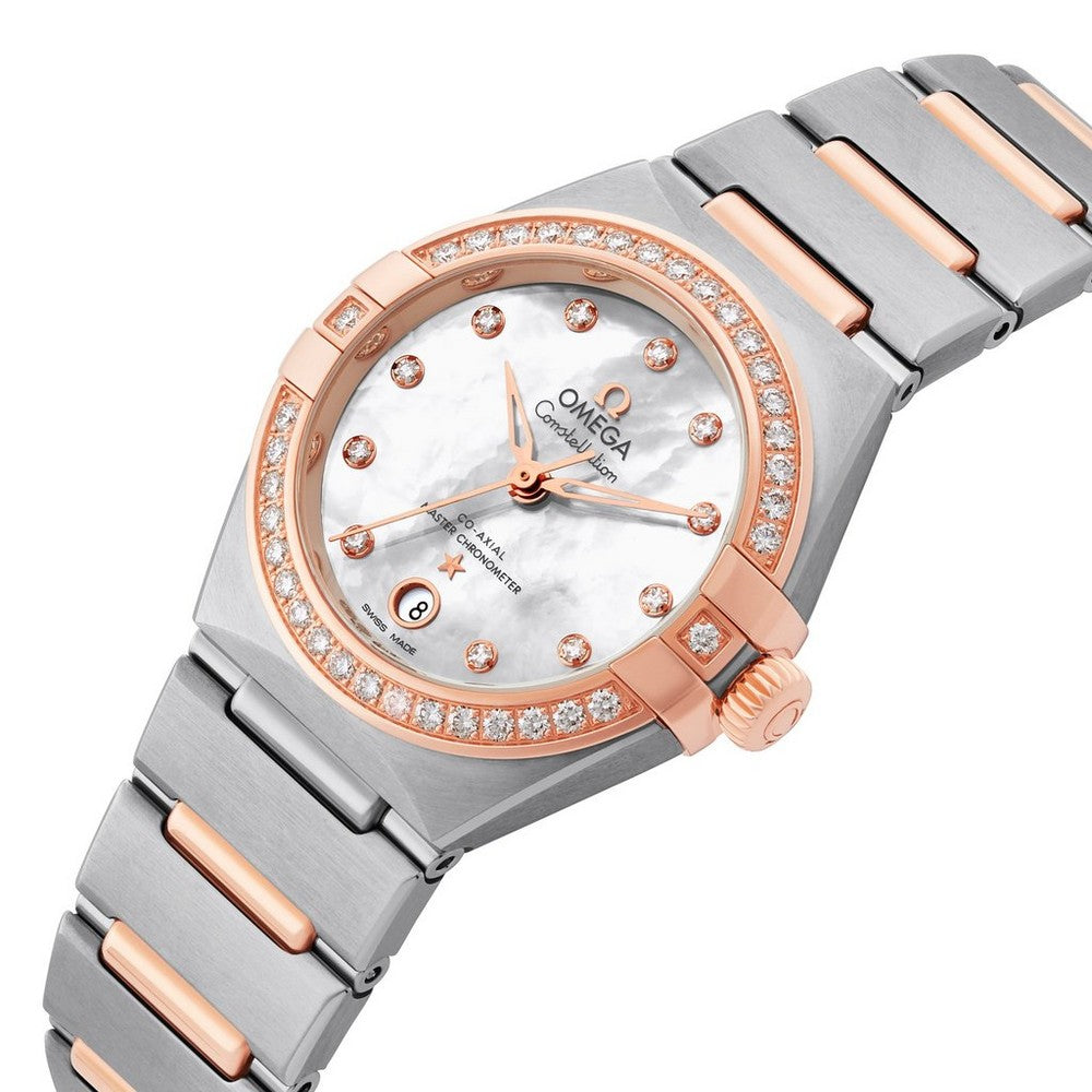 OMEGA Constellation 29mm Co-Axial Chronometer Stainless Steel and 18ct Sedna™ Gold Ladies Watch 131.25.29.20.55.001