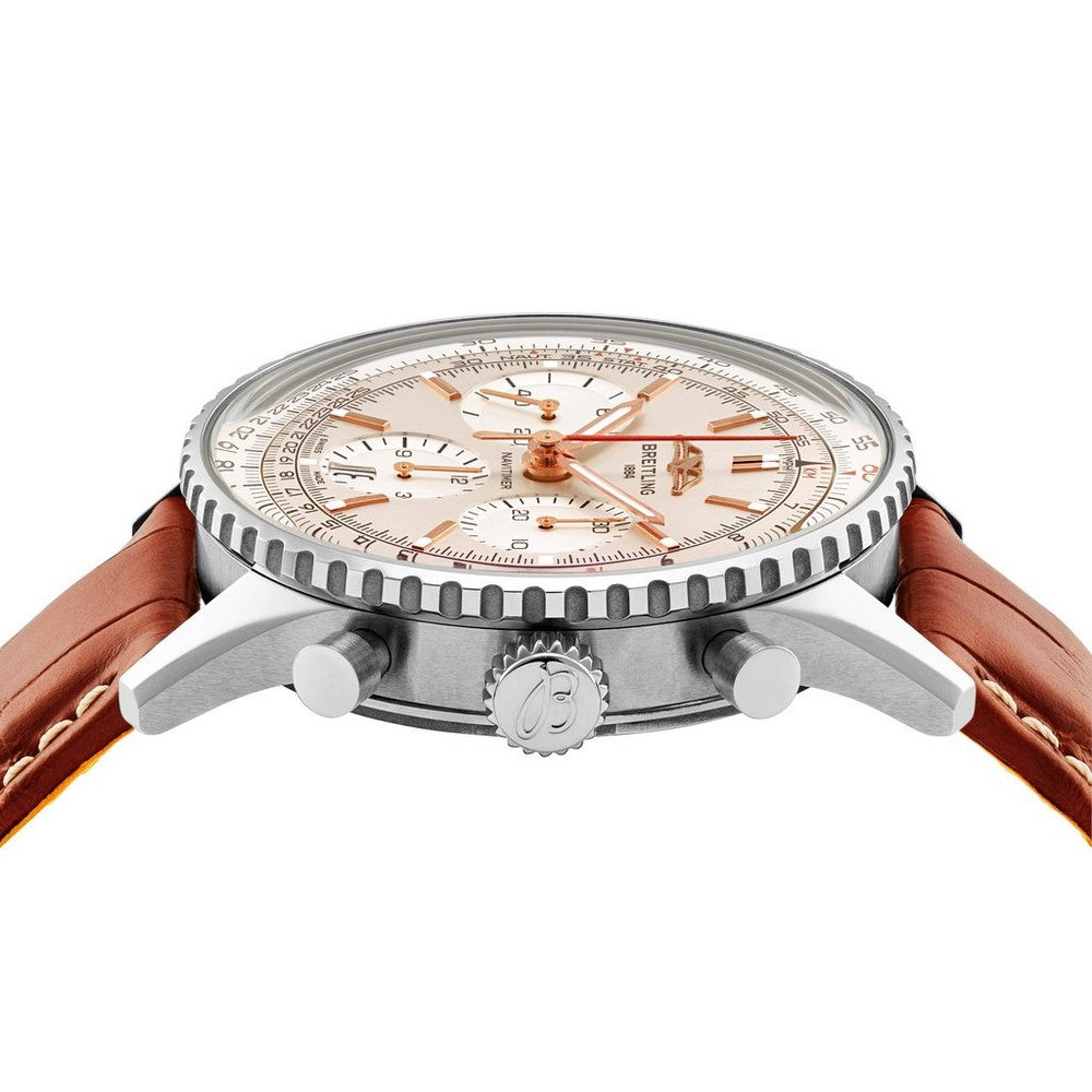 BREITLING Navtimer B01 Stainless Steel Chronograph Men’s Watch AB0139211G1P1