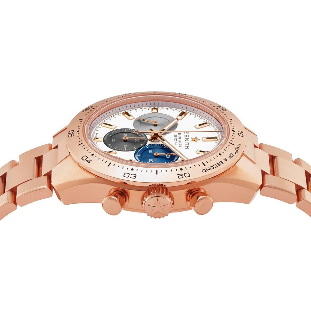 ZENITH Chronomaster Sport 18ct Rose Gold and Stainless Steel Chronograph Automatic Watch 18.3101.3600/69.M3100