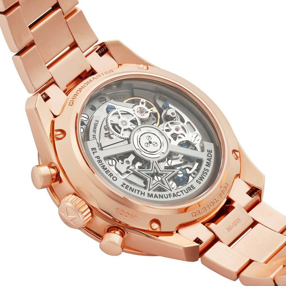 ZENITH Chronomaster Sport 18ct Rose Gold and Stainless Steel Chronograph Automatic Watch 18.3101.3600/69.M3100