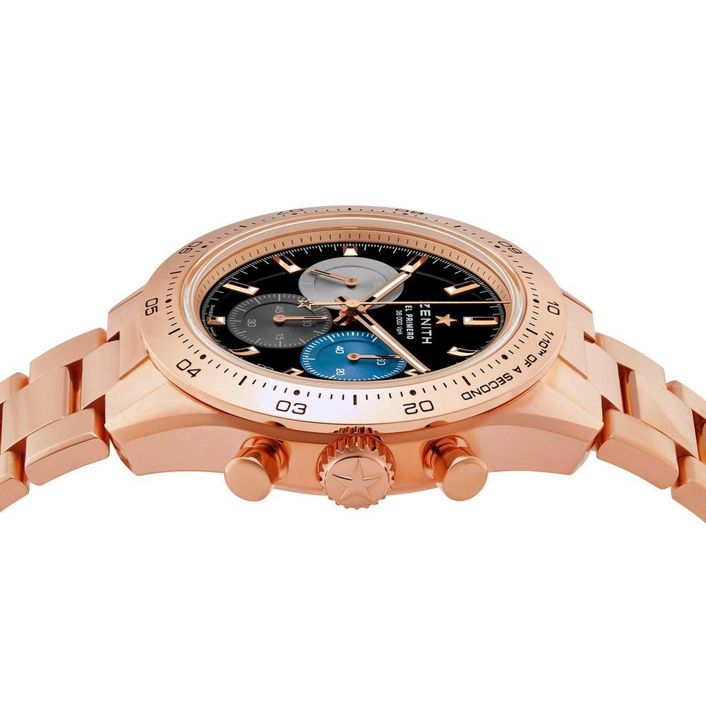 ZENITH Chronomaster Sport 18ct Rose Gold and Stainless Steel Chronograph Automatic Watch 18.3101.3600/21.M3100