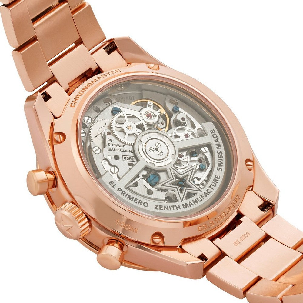 ZENITH Chronomaster Sport 18ct Rose Gold and Stainless Steel Chronograph Automatic Watch 18.3101.3600/21.M3100
