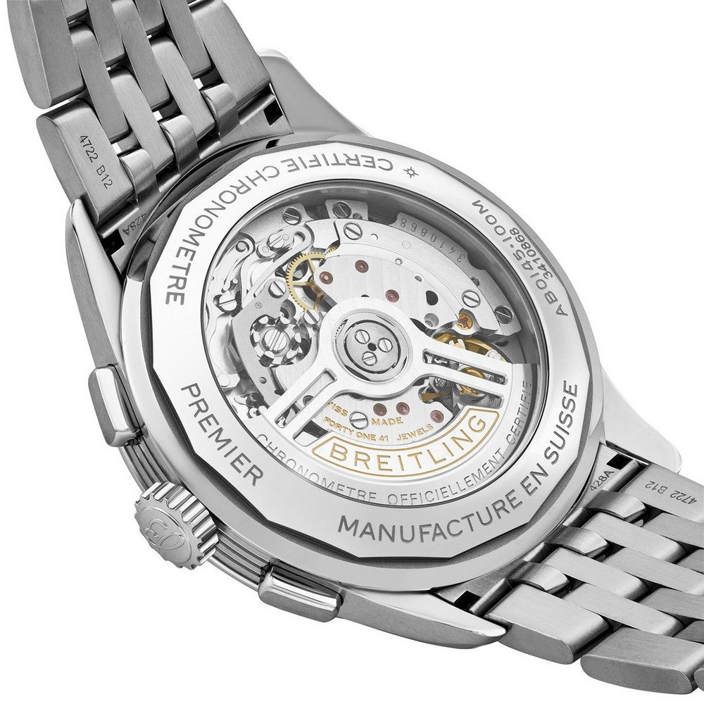 BREITLING Premier B01 Chronograph Stainless Steel Men’s Watch AB0145221B1A1