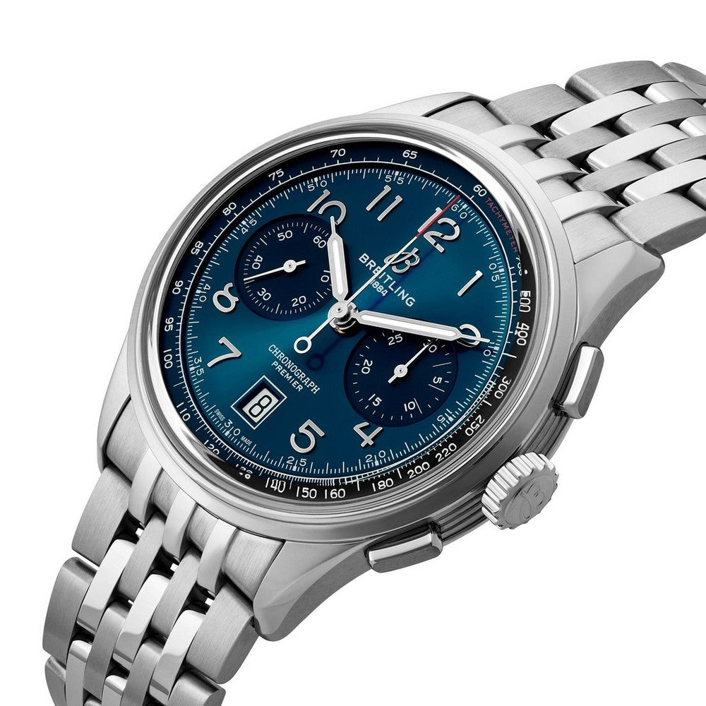 BREITLING Premier B01 Chronograph Stainless Steel Watch AB0145171C1A1