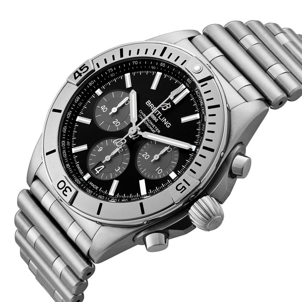 BREITLING Chronomat B01 42 Chronograph Stainless Steel Men’s Watch AB01341B1B1A1