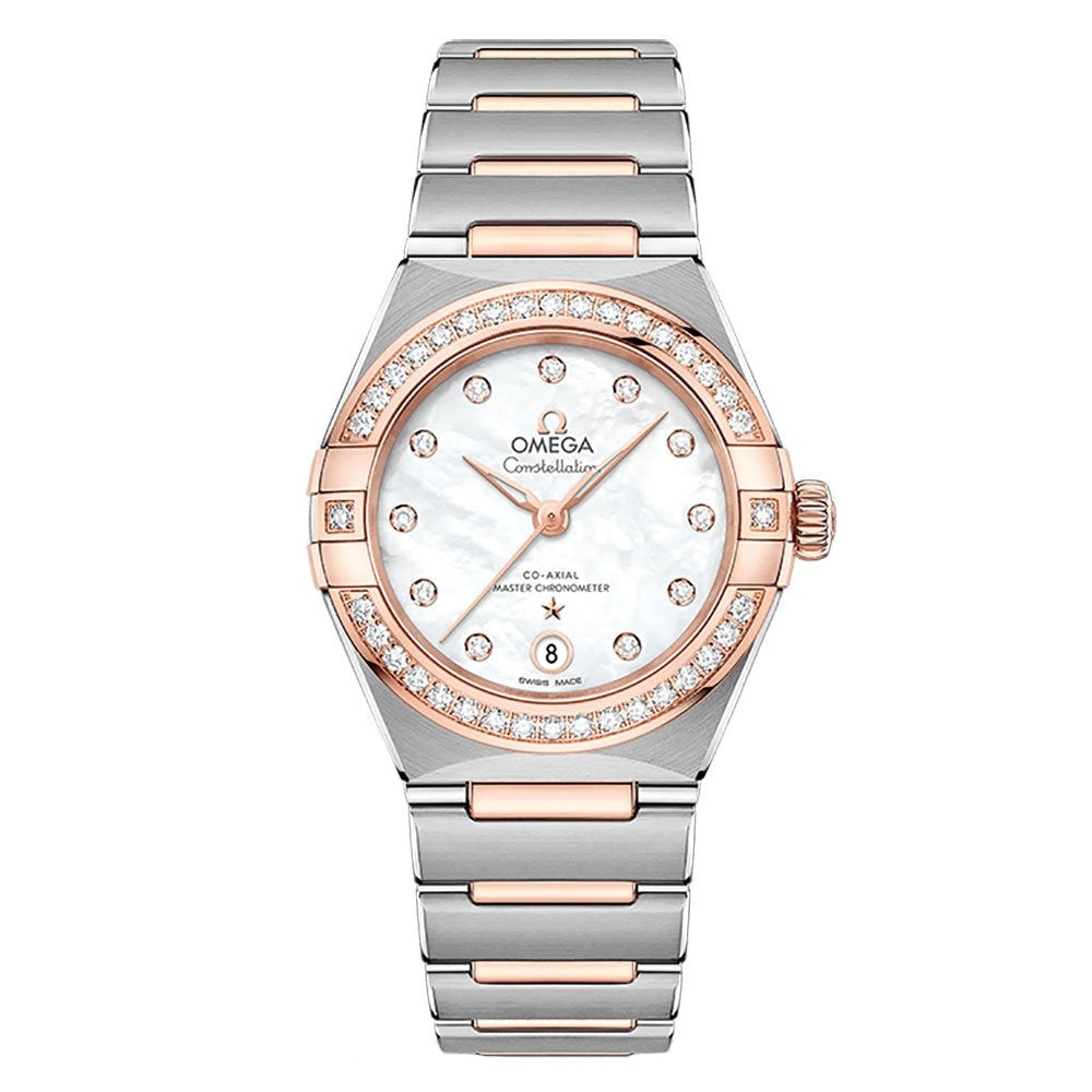 OMEGA Constellation 29mm Co-Axial Chronometer Stainless Steel and 18ct Sedna™ Gold Ladies Watch 131.25.29.20.55.001