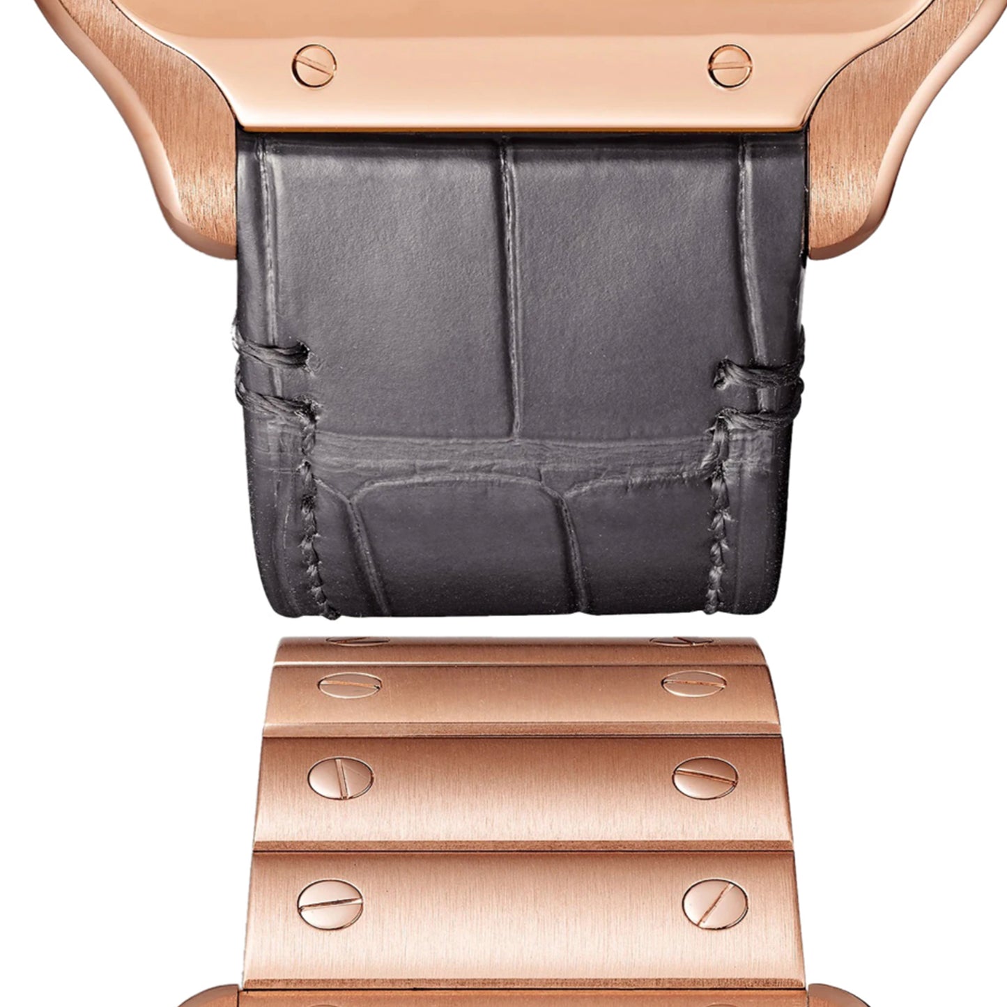 CARTIER Santos De Cartier Watch, Large Model, Manual Winding, Rose Gold WHSA0016