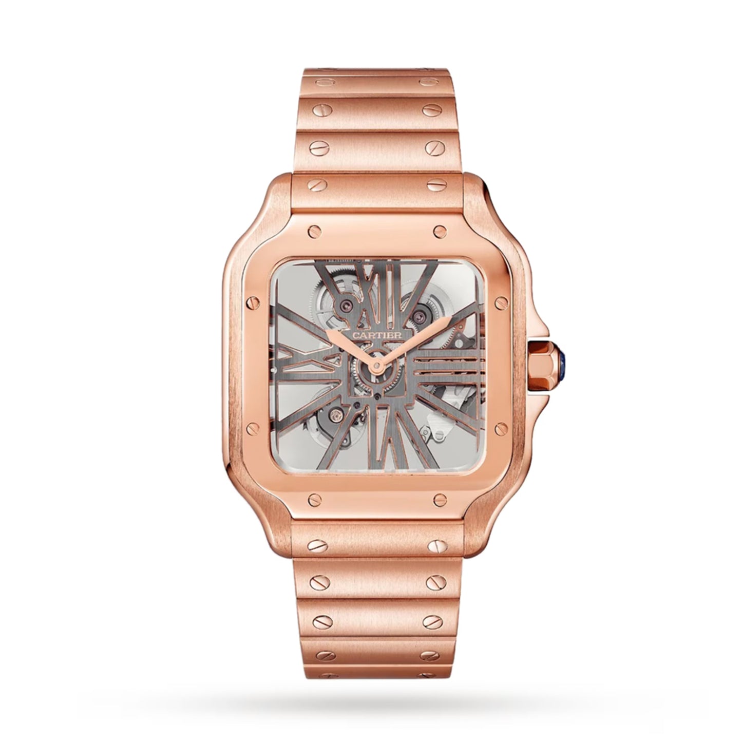 CARTIER Santos De Cartier Watch, Large Model, Manual Winding, Rose Gold WHSA0016