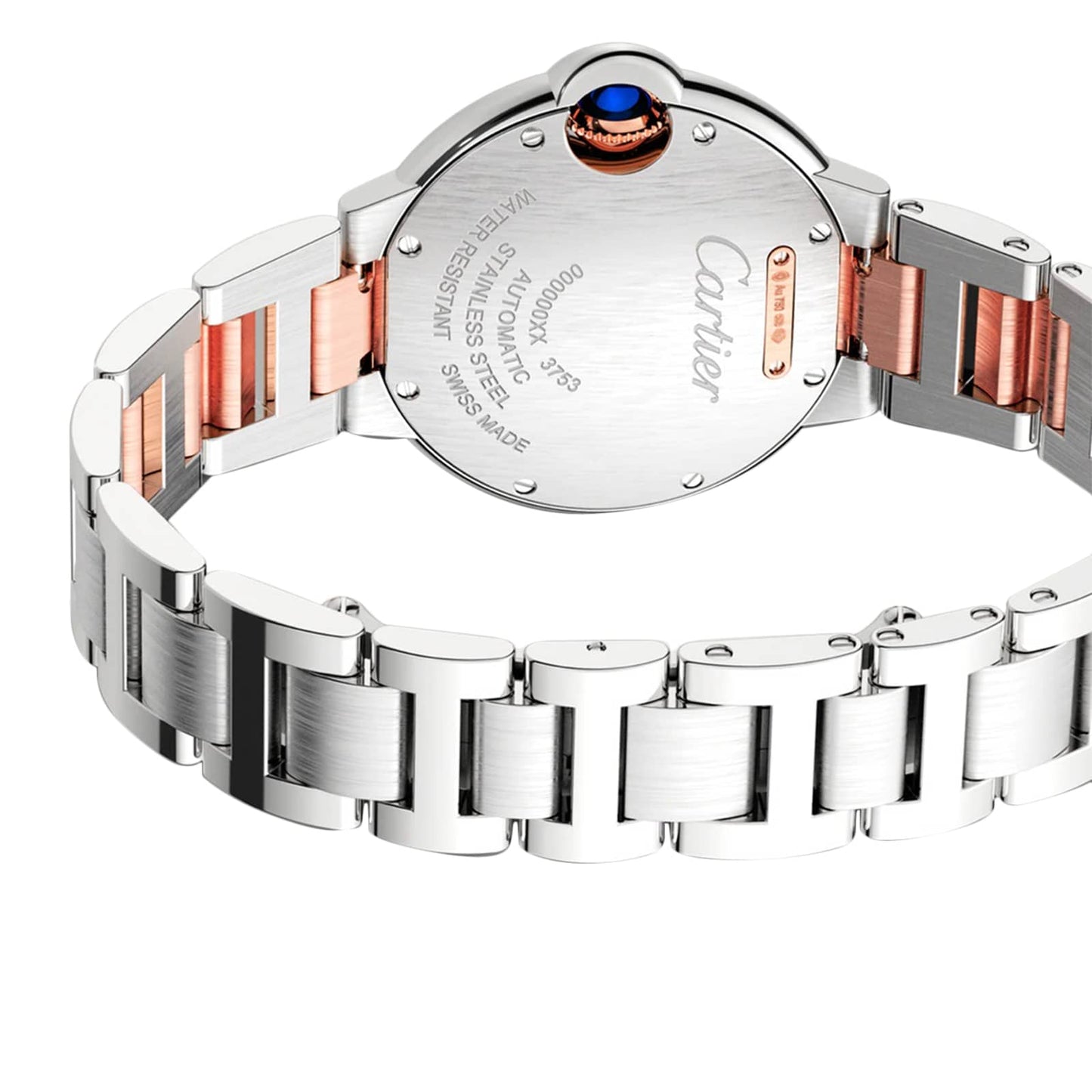 CARTIER Ballon Bleu De Cartier Watch, 33mm, Mechanical Movement With Automatic Winding, Steel, Rose Gold W2BB0032