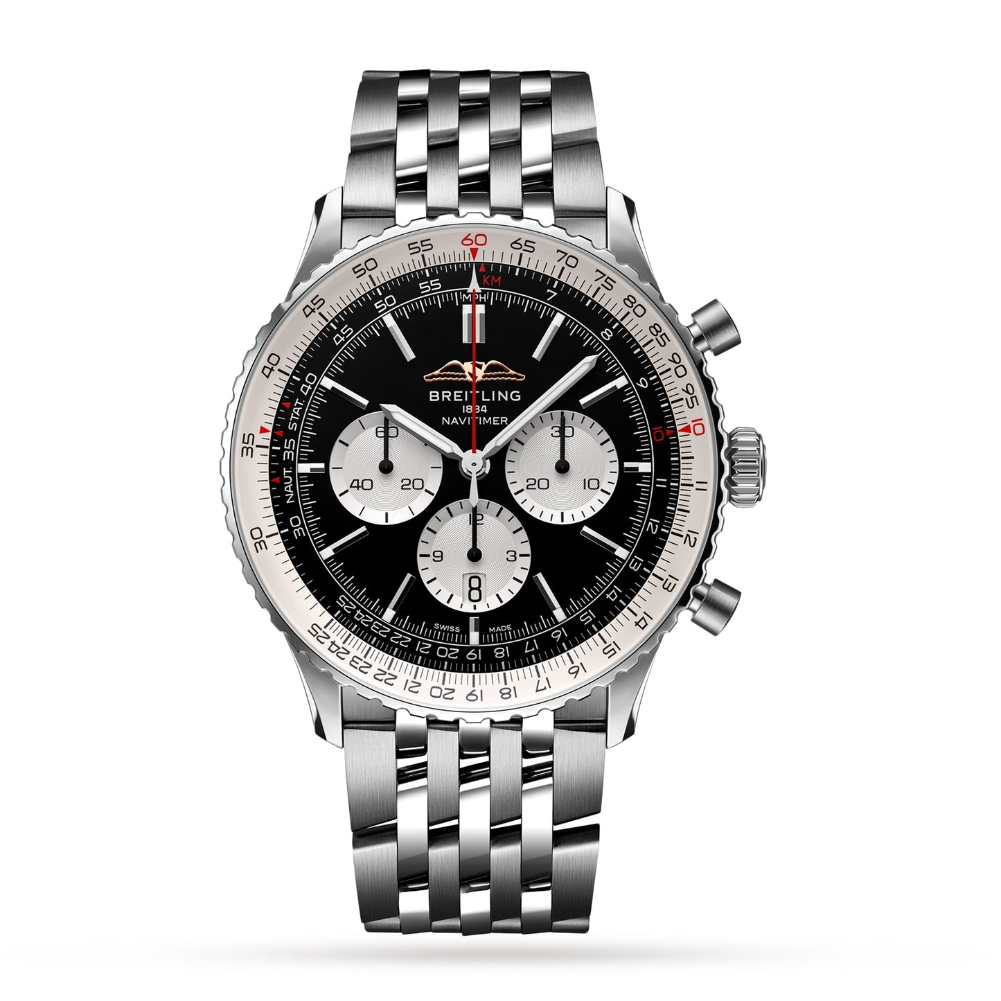 BREITLING Navitimer B01 Chronograph 46 Stainless Steel Watch AB0137211B1A1