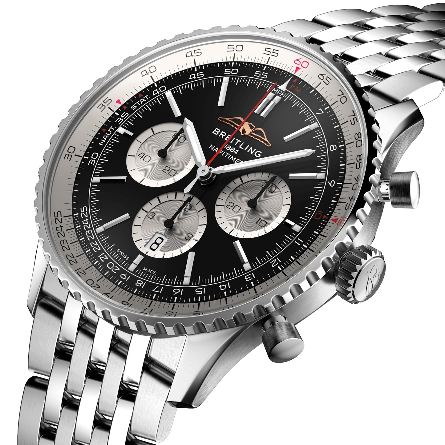 BREITLING Navitimer B01 Chronograph 46 Stainless Steel Watch AB0137211B1A1