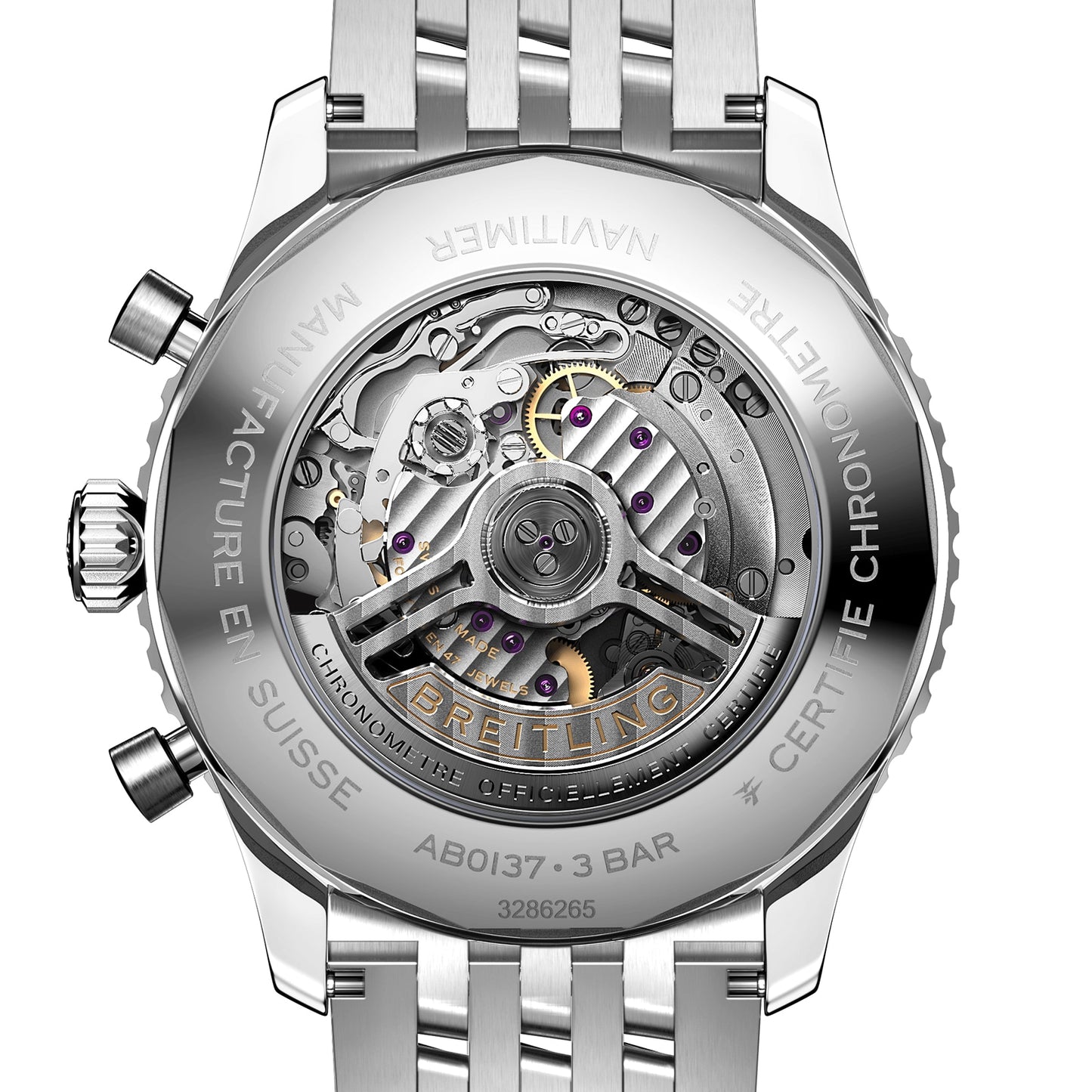BREITLING Navitimer B01 Chronograph 46 Stainless Steel Watch AB0137211B1A1