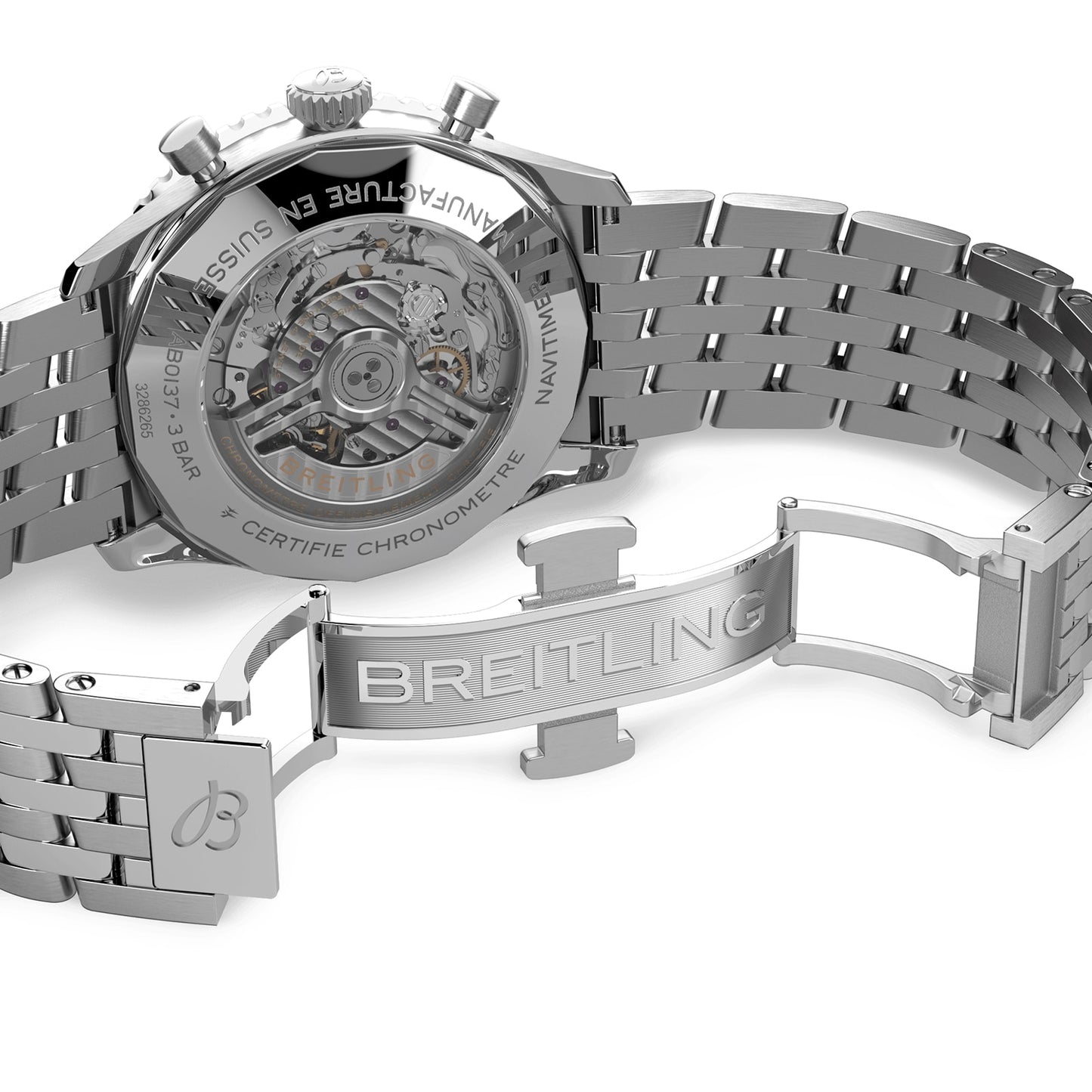 BREITLING Navitimer B01 Chronograph 46 Stainless Steel Watch AB0137211B1A1